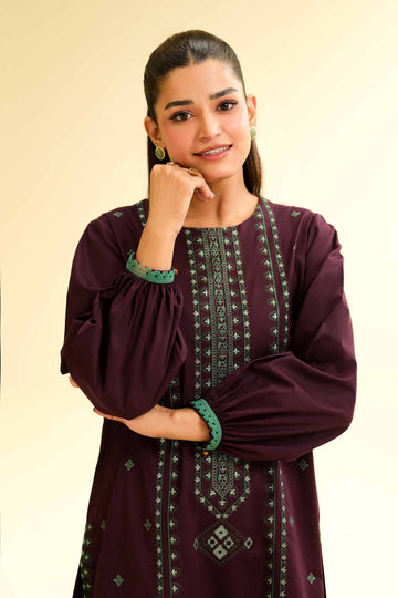 Nishat Linen 2 Piece - Dyed Embroidered Suit - 42501140 Online Shopping